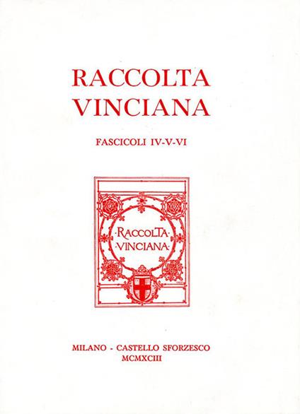 Raccolta Vinciana (1993) voll. 4-5-6 - copertina
