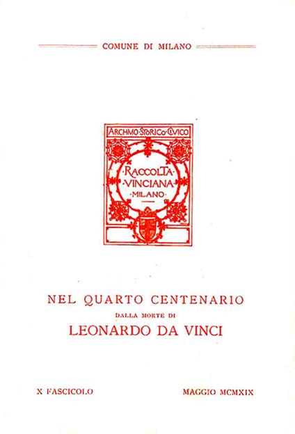 Raccolta Vinciana (1919). Vol. 10 - copertina