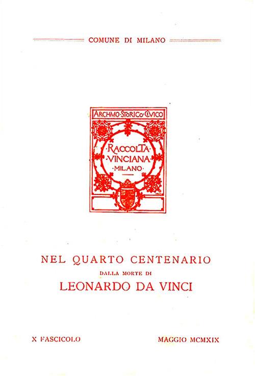 Raccolta Vinciana (1919). Vol. 10 - copertina