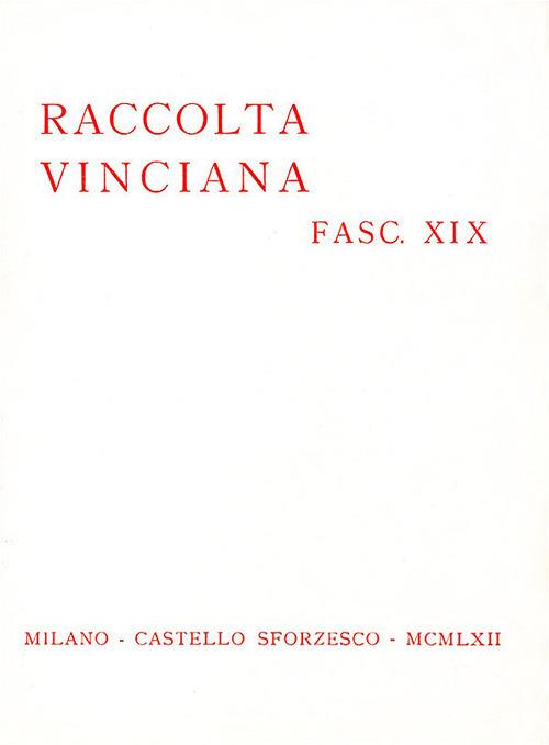 Raccolta Vinciana (1962). Vol. 19 - copertina