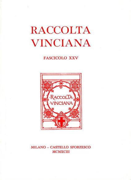 Raccolta Vinciana (1993). Vol. 25 - copertina