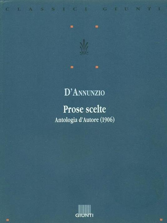 Prose scelte - Gabriele D'Annunzio - copertina
