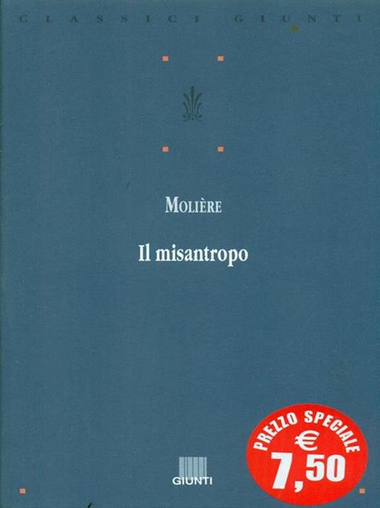 Il misantropo - Molière - copertina