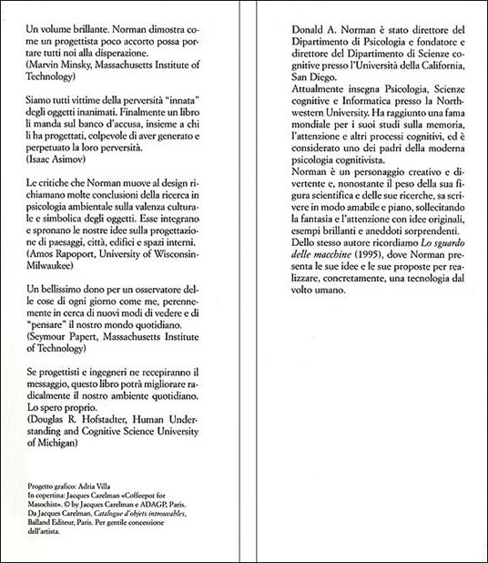 La caffettiera del masochista. Psicopatologia degli oggetti quotidiani - Donald A. Norman - 5