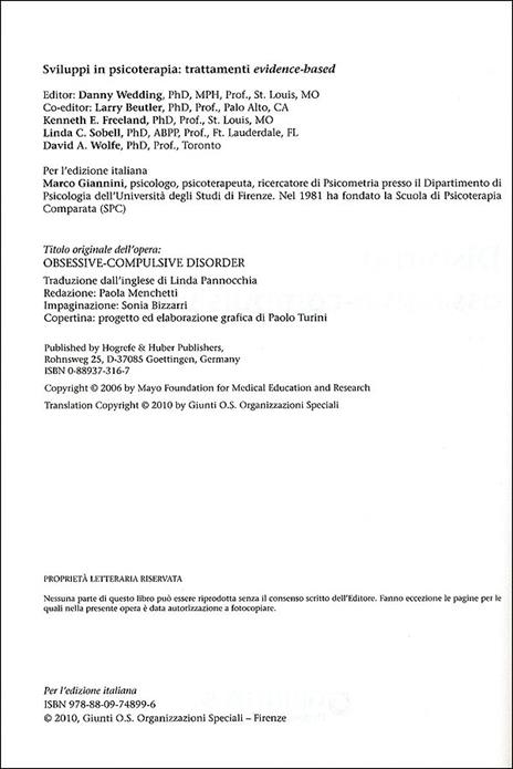 Disturbo ossessivo-compulsivo - Jonathan S. Abramowitz - 2