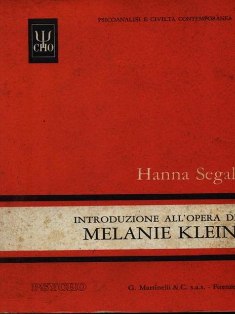 Introduzione all'opera di Melanie Klein - Hanna Segal - copertina