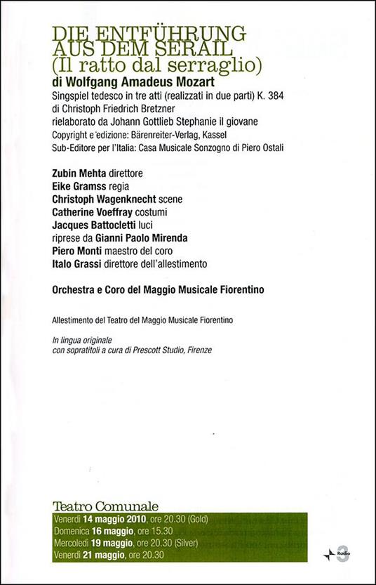 Die Entführung aus dem Serail: Wolfgang Amadeus Mozart. Orchestra e coro del Maggio musicale fiorentino. Ediz. italiana e tedesca - 2