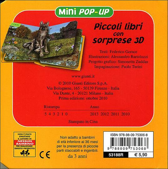 I cani. Libro pop-up. Ediz. illustrata - Federico Gerace,Alessandro Bartolozzi - 2