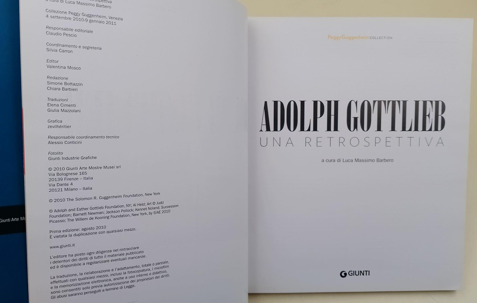 Adolph Gottlieb. Una retrospettiva. Ediz. illustrata