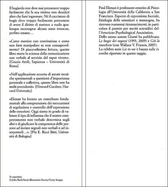 I volti della menzogna. Gli indizi dell'inganno nei rapporti interpersonali - Paul Ekman - 3