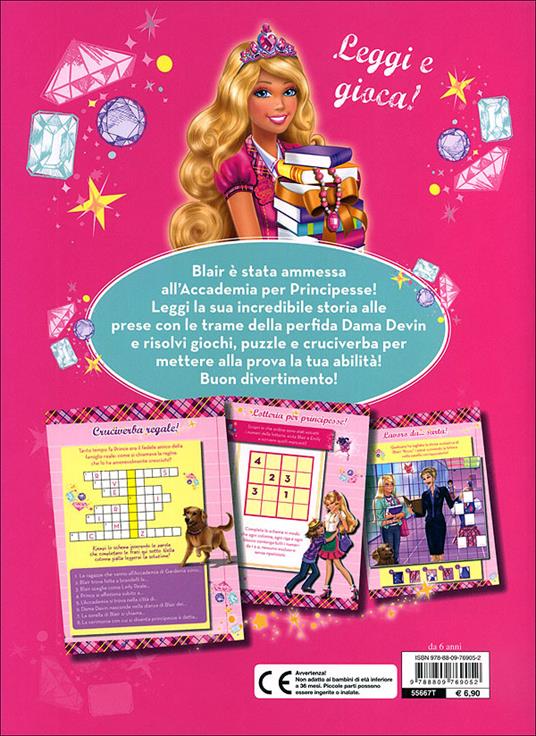 Barbie Albo gioco. L'Accademia per Principesse Libro Giunti Junior Barbie IBS