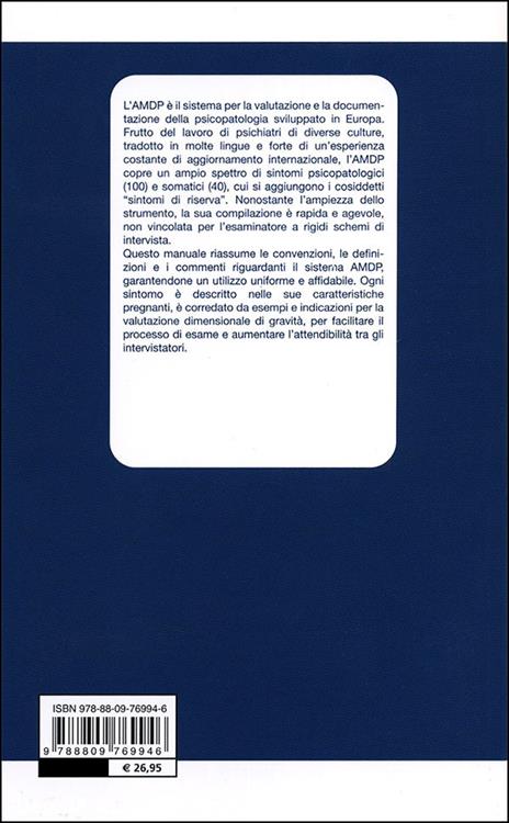 AMDP-8. Manuale per la metodologia e la documentazione della diagnosi in psichiatria - 2
