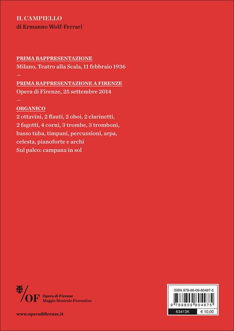 Il Campiello di Ermanno Wolf-Ferrari. Maggio Musicale Fiorentino - 2