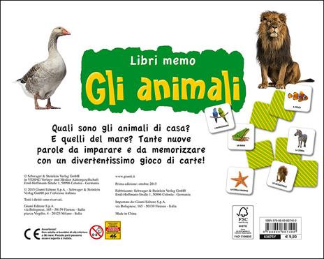 Gli animali. Con 40 carte memo - 2