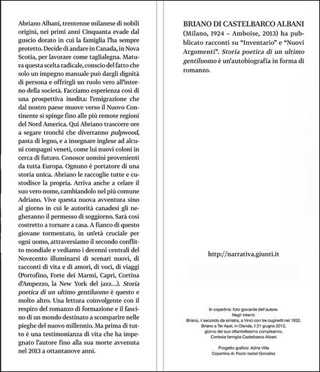 Storia poetica di un ultimo gentiluomo - Briano Di Castelbarco Albani - ebook - 2