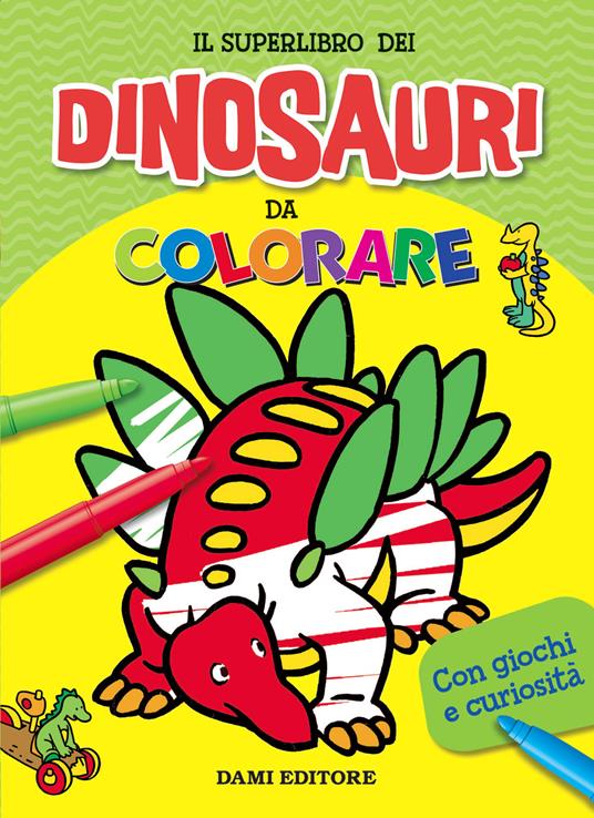 Il superlibro dei dinosauri da colorare. Ediz. a colori - Umberto Fizialetti - copertina