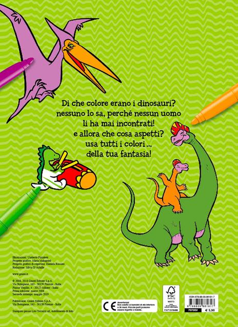 Il superlibro dei dinosauri da colorare. Ediz. a colori - Umberto Fizialetti - 2