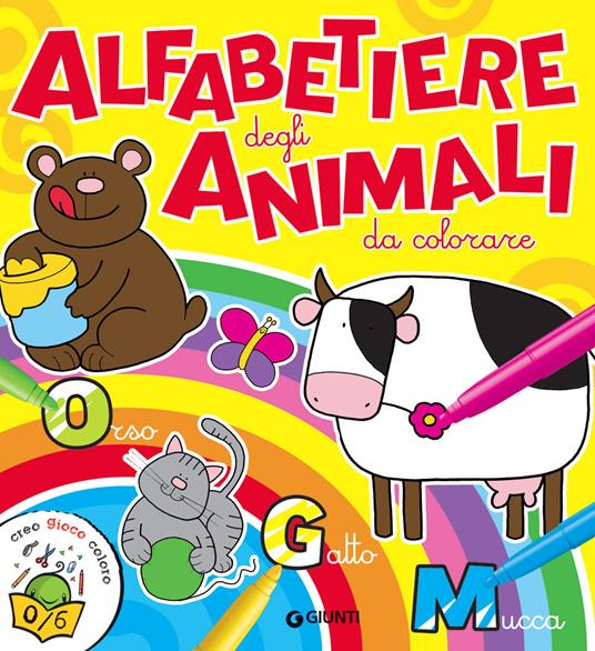 Alfabetiere degli animali da colorare - copertina