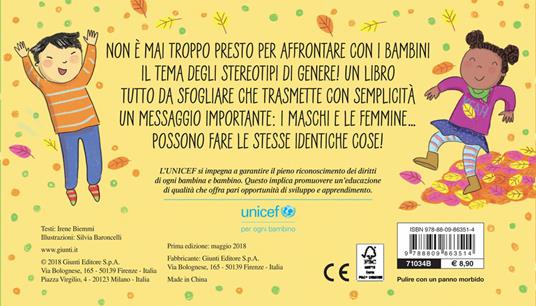 Cosa fanno le bambine? Cosa fanno i bambini? Ediz. a colori - Irene Biemmi - 2