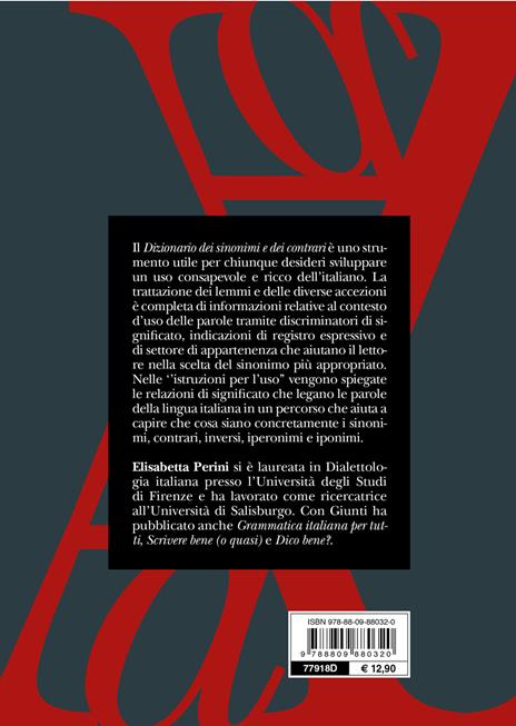 Dizionario dei sinonimi e dei contrari. Nuova ediz. - Elisabetta Perini - 3