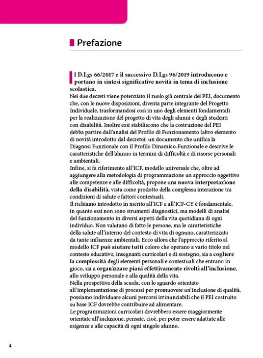 Il progetto individuale dal profilo di funzionamento su base ICF al PEI. Le innovazioni in materia di inclusione scolastica. Con Contenuto digitale per download e accesso online - Marco De Caris,Lucio Cottini - 4