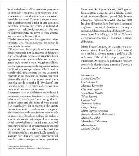 Filosofia per i prossimi umani. Come sarà la nostra vita tra vent'anni secondo letterati, storici, antropologi e climatologi - Francesco De Filippo,Maria Frega - 2