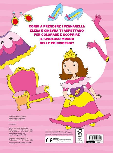 Colora e gioca con le principesse. Con adesivi. Ediz. a colori - 2