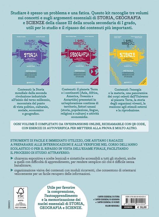 Kit. I saperi essenziali di storia, geografia e scienze per la scuola secondaria di I grado. Classe III. Con QR Code - Silvia Cristina Negri,Enrico Squarcina,Claudia Fredella - 6