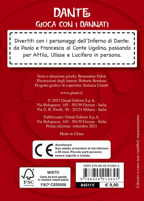 Dante. Gioca con i dannati. 50 carte per divertirsi con Dante! Con 50 Carte - Beniamino Sidoti - 2