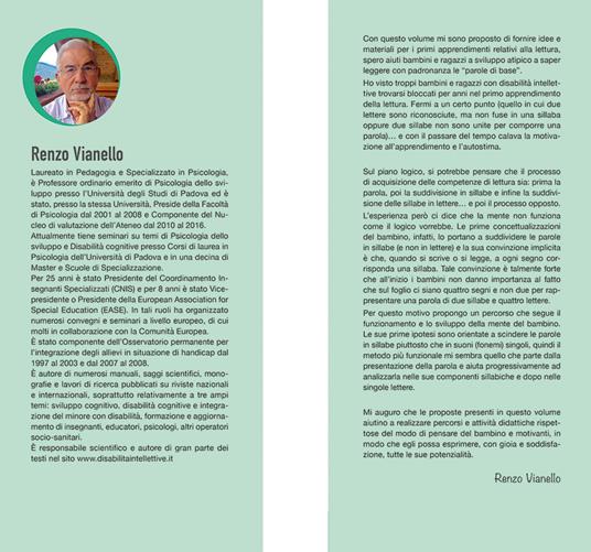 Insegnare a leggere a bambini e ragazzi con disabilità intellettiva. Un percorso didattico facilitato e graduale. Con espansione online - Renzo Vianello - 3