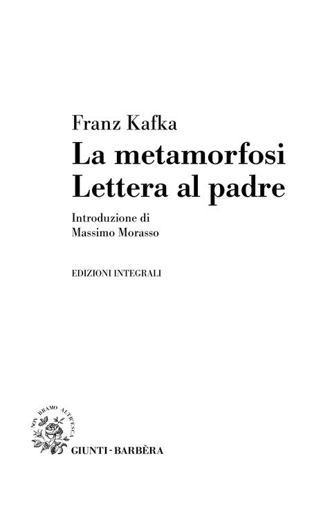 La metamorfosi-Lettera al padre - Franz Kafka - 2