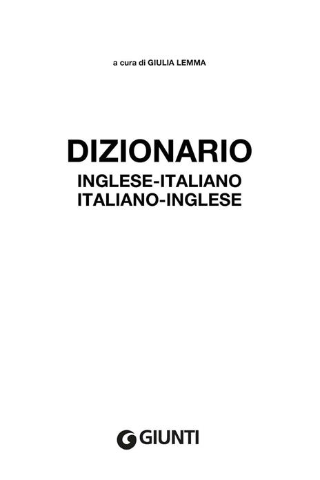 Dizionario inglese. Inglese-italiano, italiano-inglese - 3