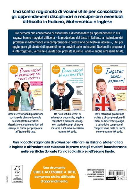 Esercitarsi in italiano, matematica e inglese. Classe 3° scuola sec. di I grado. Con QR Code - Monica Caeran,Giorgio Bolondi,Fabio Brunelli - 3