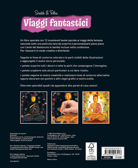 Viaggi fantastici. Scratch & relax. Con bastoncino di bambu - Heidi Kull,Carolina Matthes,Sarah Gringmuth - 3