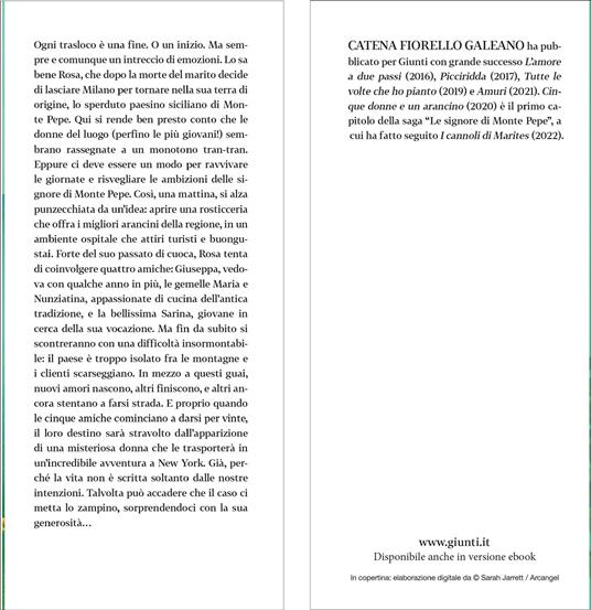 Cinque donne e un arancino. Le signore di Monte Pepe - Catena Fiorello Galeano - 3