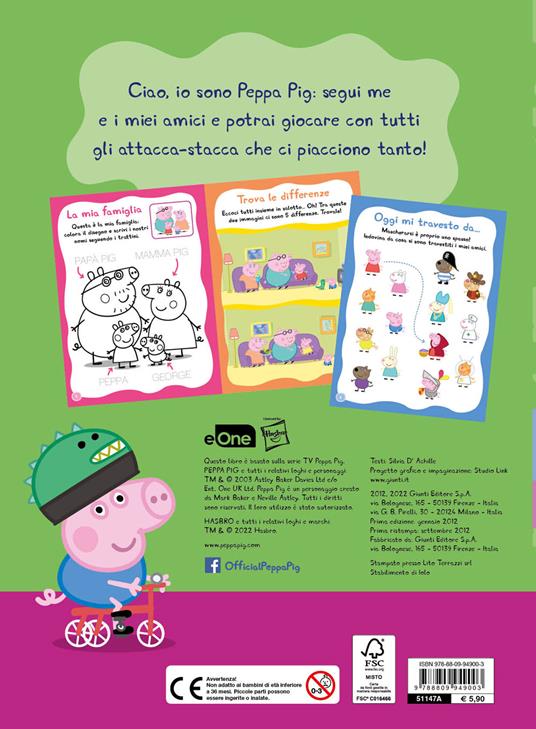 Gli attacca-stacca di Peppa Pig. Con adesivi. Ediz. a colori - Silvia D'Achille - 2