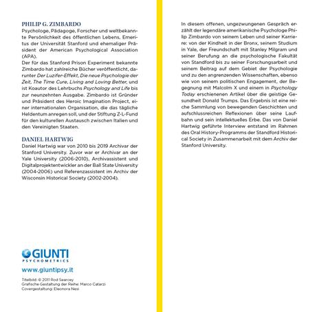 Die geschichte meines lebens - Daniel Hartwig,Philip Zimbardo - 2