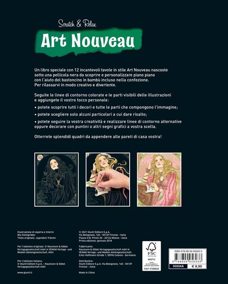 Art nouveau. Scratch & relax. Con bastoncino in bambù - Mia Steingräber - 3