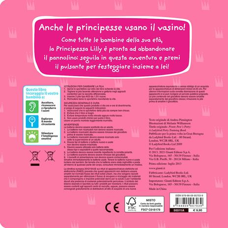 Il vasino della principessa. Premi il pulsante. Evviva! Evviva! Ediz. a colori - Andrea Pinnington - 2