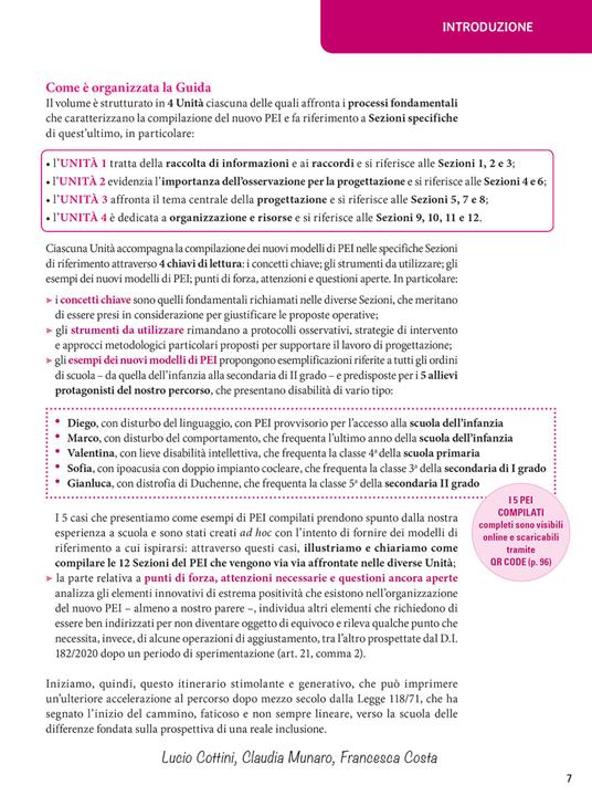 Il nuovo PEI su base ICF: guida alla compilazione. Nuova edizione aggiornata al Dl 153 del 01/08/2023, a partire dal Dl 182 del 29/12/2020. Con espansione online - Lucio Cottini,Claudia Munaro,Francesca Costa - 5