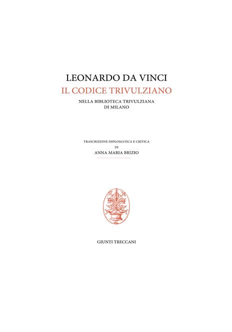 Codice Trivulziano. Uccelli - Leonardo da Vinci - copertina