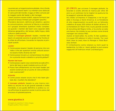 Il manager globale. Come raggiungere prestazioni elevate - Jo Owen - 2
