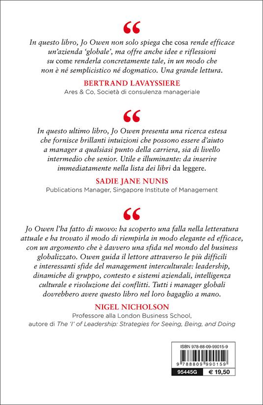 Il manager globale. Come raggiungere prestazioni elevate - Jo Owen - 3