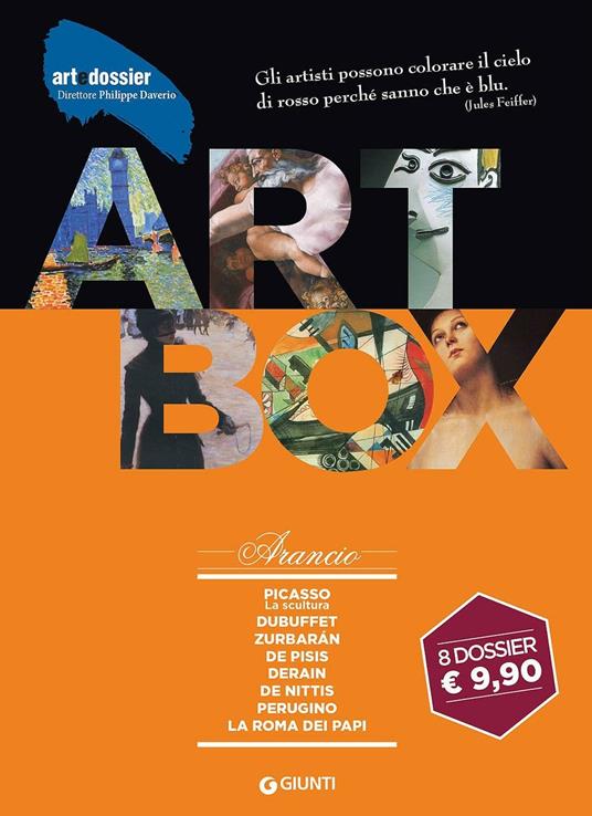 Dossier d'art. Box arancio: Picasso. La scultura-Dubuffet-Zurbarán-De Pisis-Derain-De Nittis-Perugino-La Roma dei papi. Ediz. illustrata - copertina