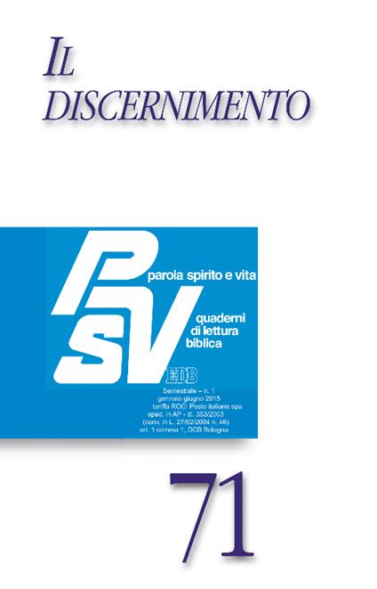 Il discernimento - copertina