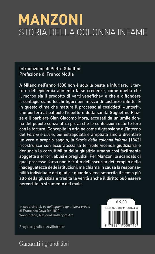 Storia della colonna infame - Alessandro Manzoni - 2