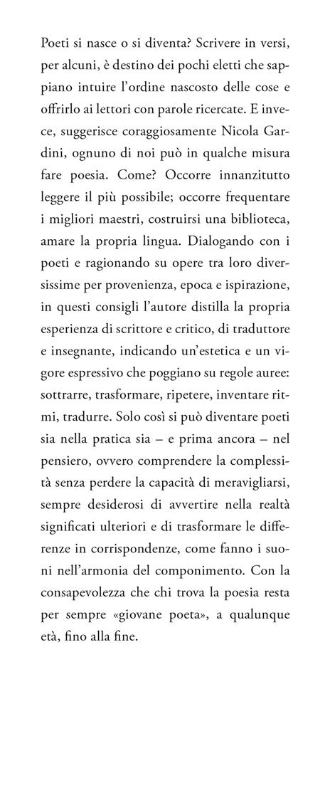 Consigli a un giovane poeta - Nicola Gardini - 2