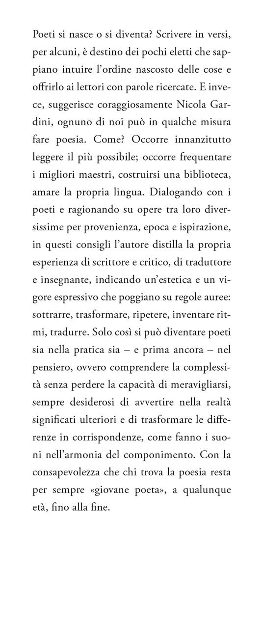 Consigli a un giovane poeta - Nicola Gardini - 2