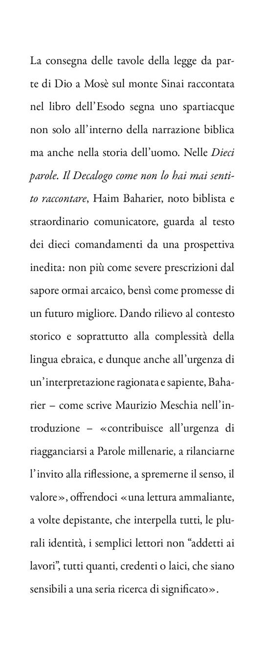 Le dieci parole. Il decalogo come non lo hai mai sentito raccontare - Haim Baharier - 2