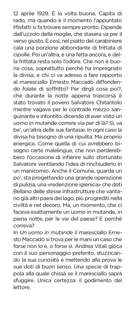 Un uomo in mutande. I casi del maresciallo Ernesto Maccadò - Andrea Vitali - 2